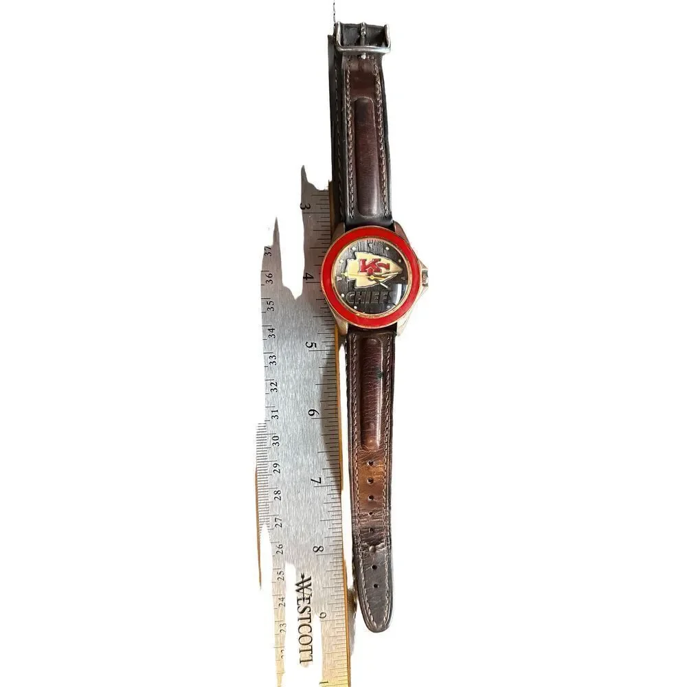 Kansas City Chiefs Team NFL Fossil Watch 1993 Limited Ed Collectors Watch KC vin